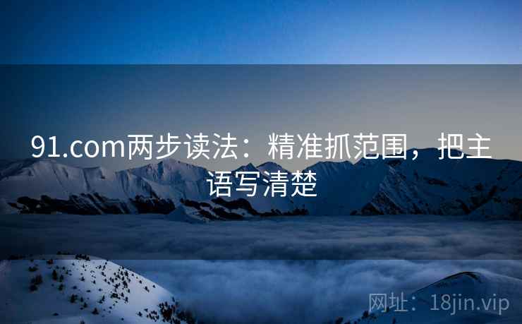 91.com两步读法：精准抓范围，把主语写清楚